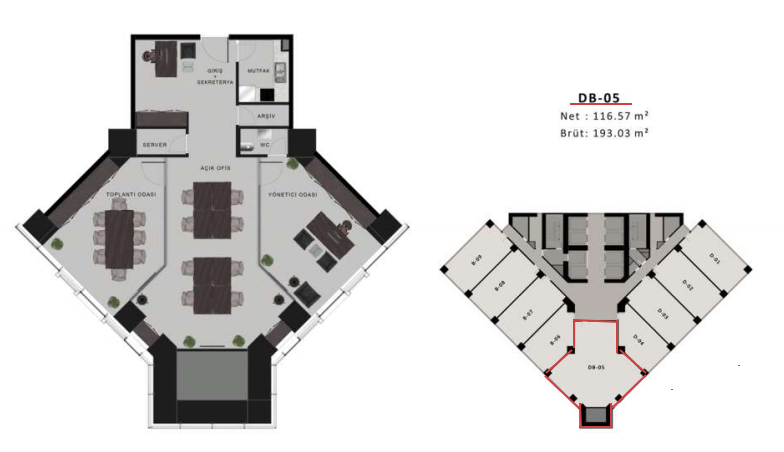 Office | floor plan | 193,03 sqm